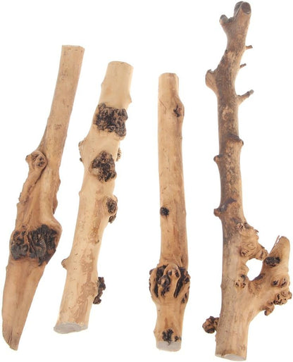 Reptile Décor Natural Forest Branch Terrarium Wood Aquarium Ornament, 4 Pack