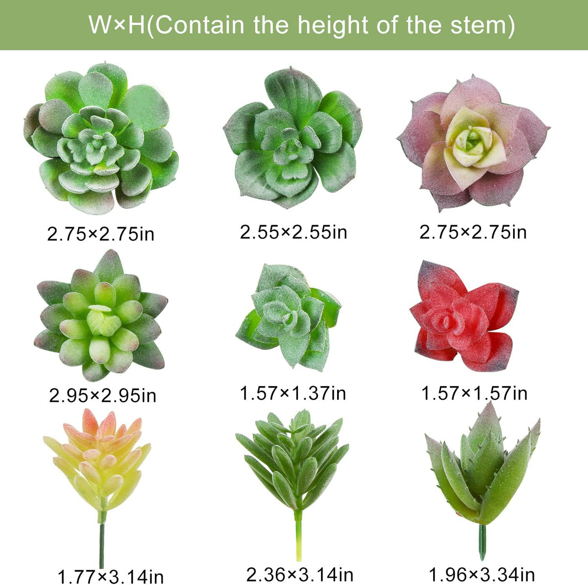 18pcs Mini Artificial Succulent Plant,Flocked Faux Succulent for Floral Wall Garden Arrangement Home Office Decor,Unpotted