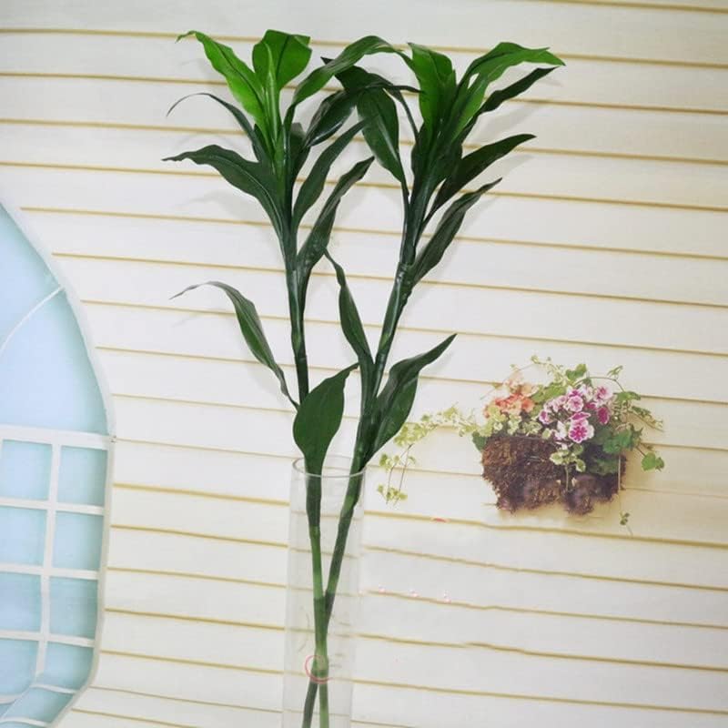 35 Inch Artificial Plants 2 Stems Green Artificial Bamboo for Home Office Indoor Decor Office Living Room Decor