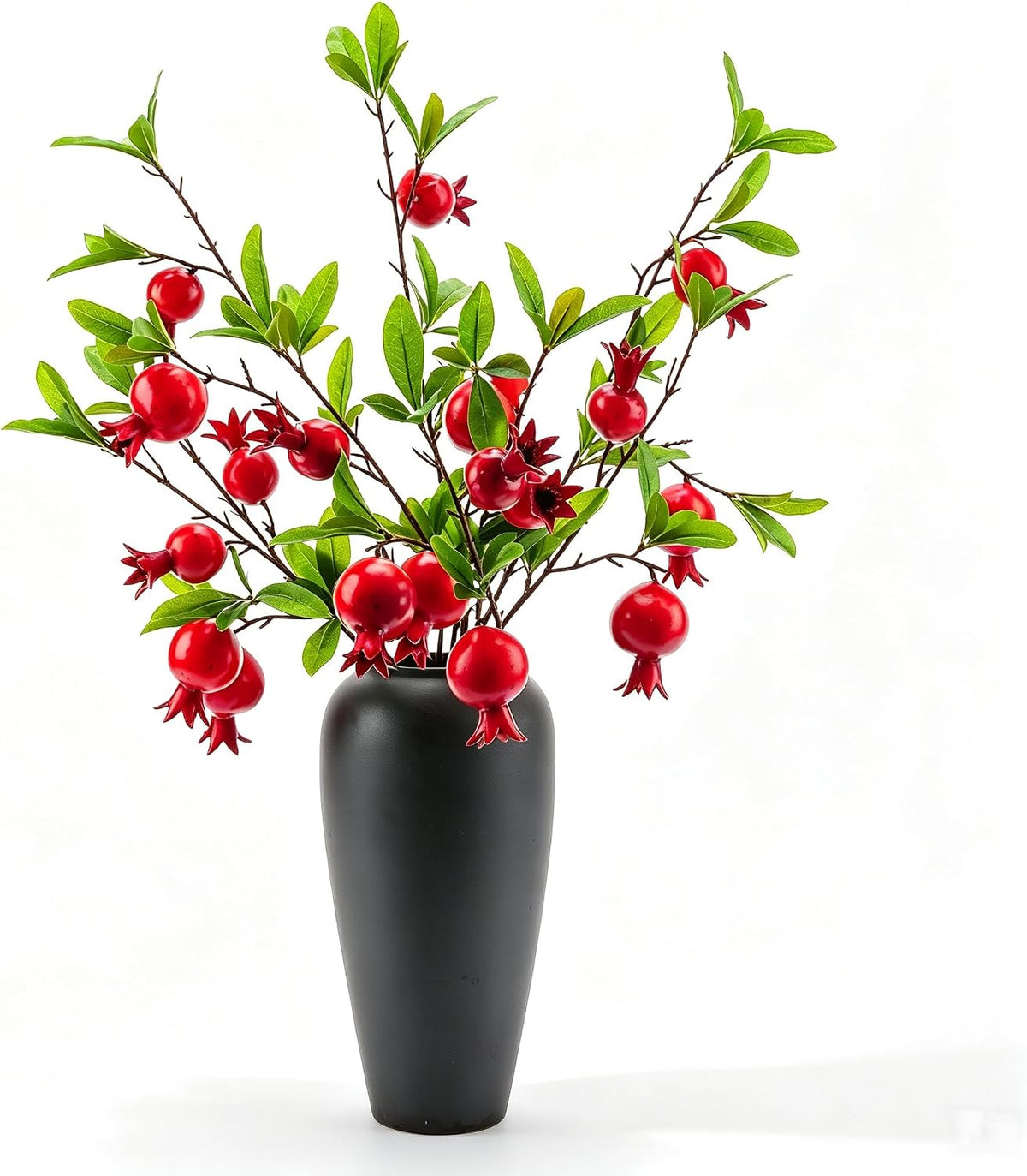 Artificial Pomegranate Fruit Flowers, 3pcs, 37 inch