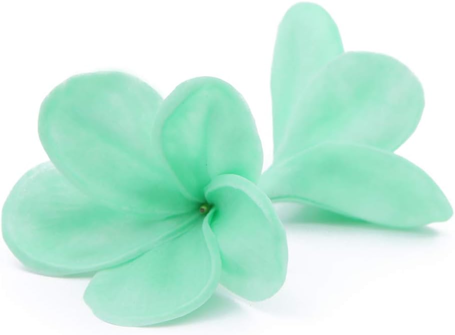 Bunch of 10 PU Real Touch Lifelike Artificial Plumeria Frangipani Flower Bouquets Fake Wedding Cake Home Party Decoration (White)