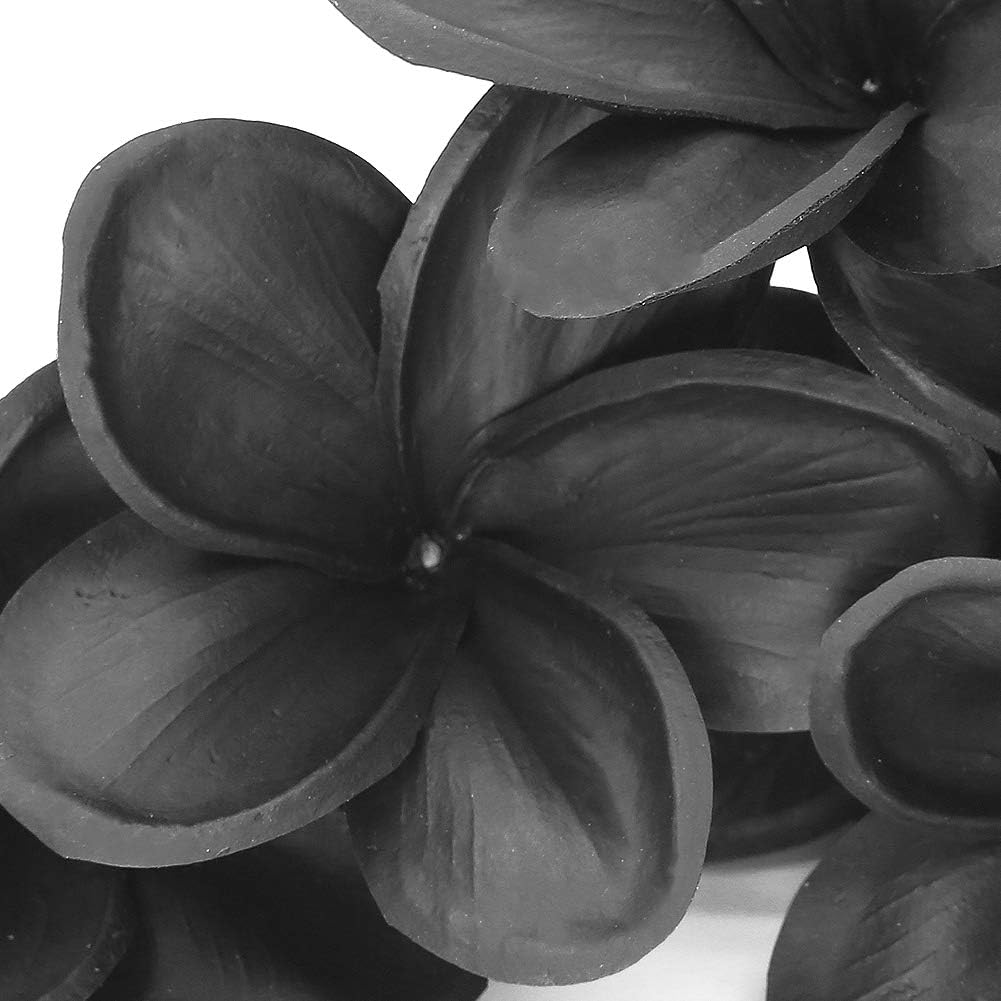 Bunch of 10 PU Real Touch Lifelike Artificial Plumeria Frangipani Flower Bouquets Fake Wedding Cake Home Party Decoration (White)
