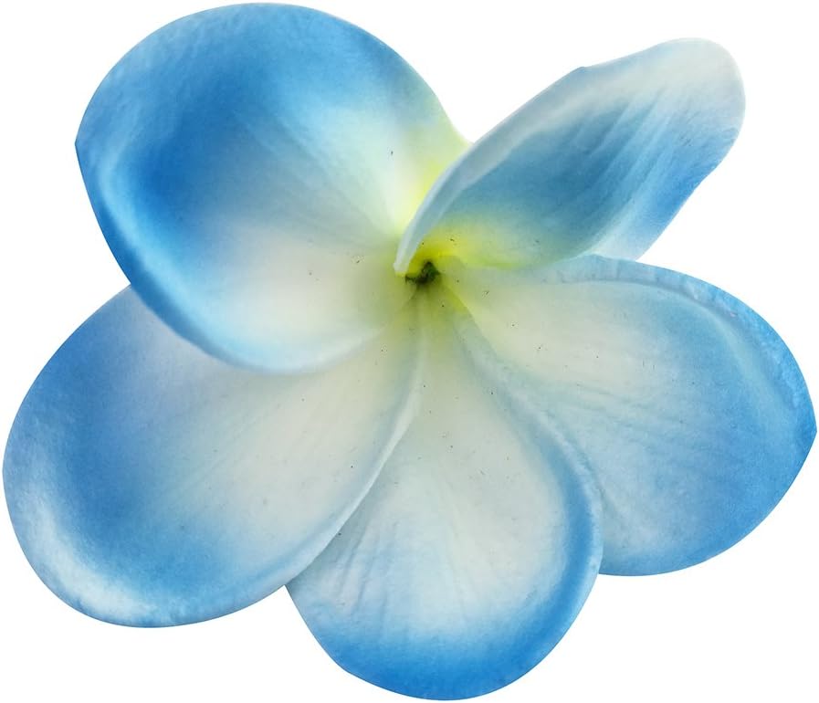 Bunch of 10 PU Real Touch Lifelike Artificial Plumeria Frangipani Flower Bouquets Fake Wedding Cake Home Party Decoration (White)