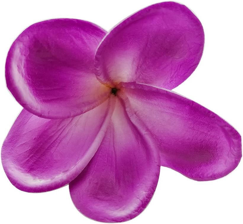 Bunch of 10 PU Real Touch Lifelike Artificial Plumeria Frangipani Flower Bouquets Fake Wedding Cake Home Party Decoration (White)