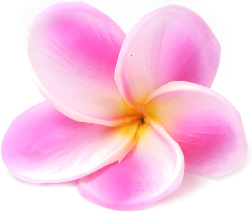 Bunch of 10 PU Real Touch Lifelike Artificial Plumeria Frangipani Flower Bouquets Fake Wedding Cake Home Party Decoration (White)