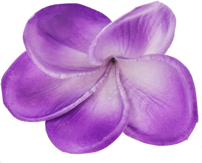 Bunch of 10 PU Real Touch Lifelike Artificial Plumeria Frangipani Flower Bouquets Fake Wedding Cake Home Party Decoration (White)