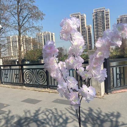 50 Pcs Artificial Cherry Blossom, Silk Cherry Blossom Branches, Realistic Fake Flowers for Weddings, Square Halls, Artificial Trees, Hotel Activities, Living Room Home Decoration (Peach Pink)