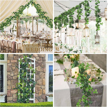 3Strand Fake Vines Artificial Ivy Garland Silk Greenery Plant 6.3Ft
