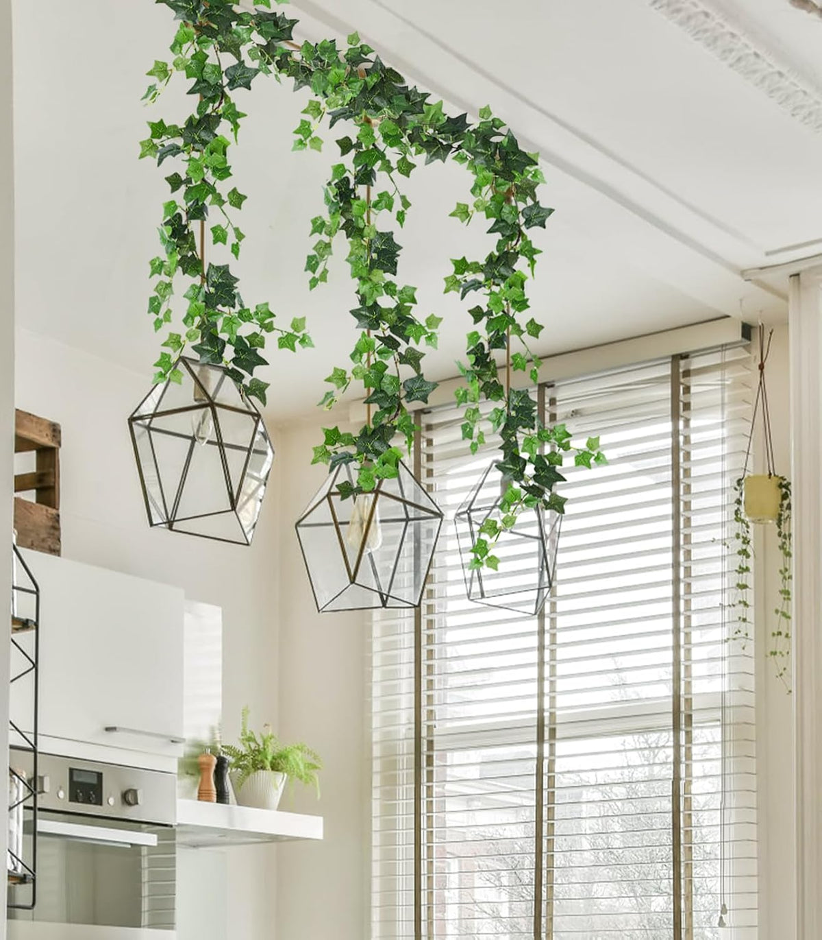 3Strand Fake Vines Artificial Ivy Garland Silk Greenery Plant 6.3Ft