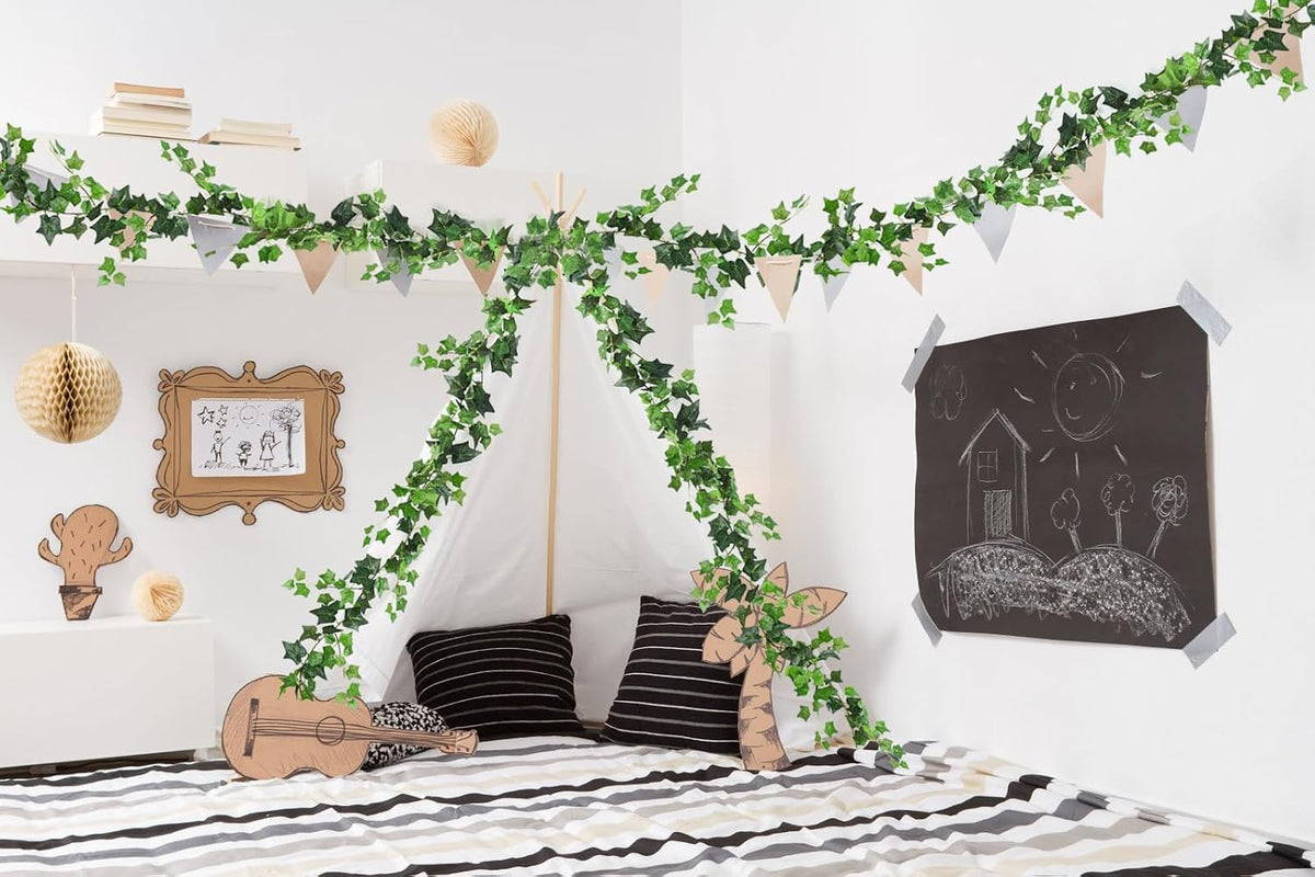 3Strand Fake Vines Artificial Ivy Garland Silk Greenery Plant 6.3Ft