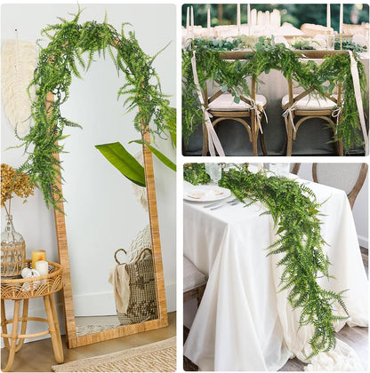 3Strand Fake Vines Artificial Ivy Garland Silk Greenery Plant 6.3Ft