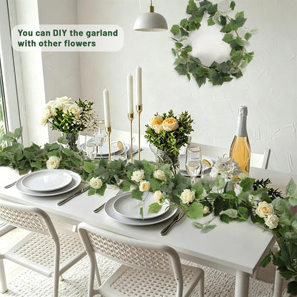 3Strand Fake Vines Artificial Ivy Garland Silk Greenery Plant 6.3Ft