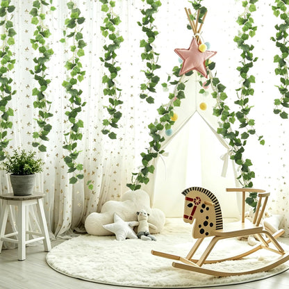 3Strand Fake Vines Artificial Ivy Garland Silk Greenery Plant 6.3Ft