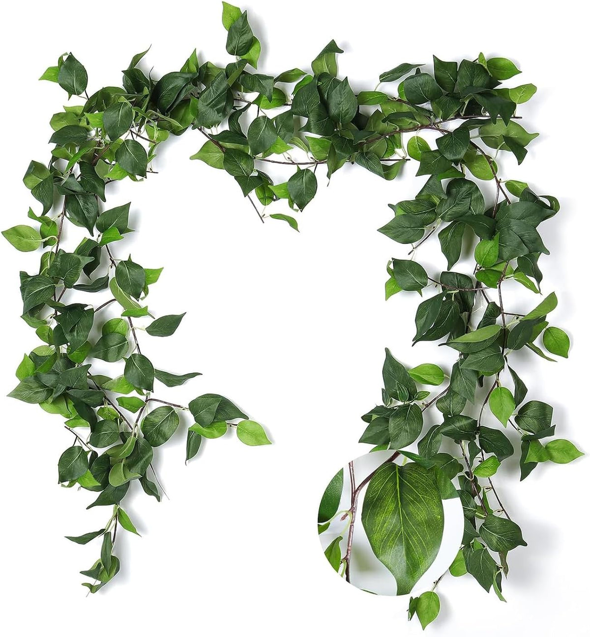 3Strand Fake Vines Artificial Ivy Garland Silk Greenery Plant 6.3Ft
