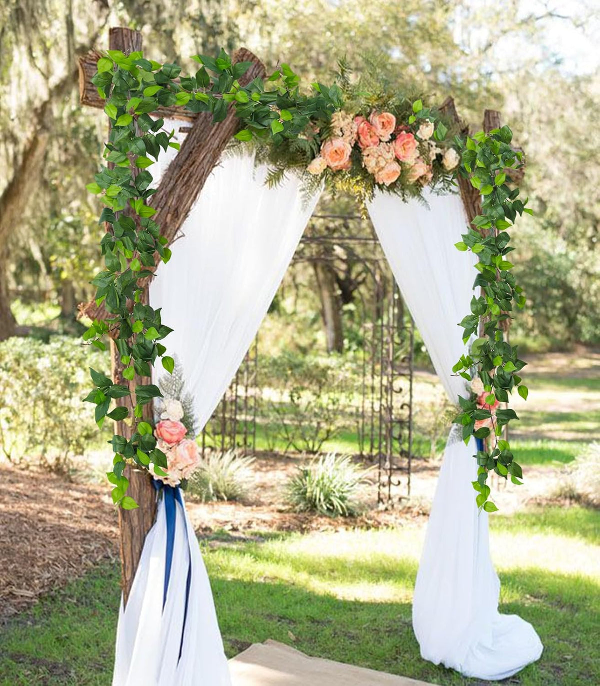3Strand Fake Vines Artificial Ivy Garland Silk Greenery Plant 6.3Ft