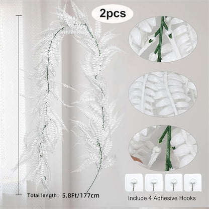 3Strand Fake Vines Artificial Ivy Garland Silk Greenery Plant 6.3Ft