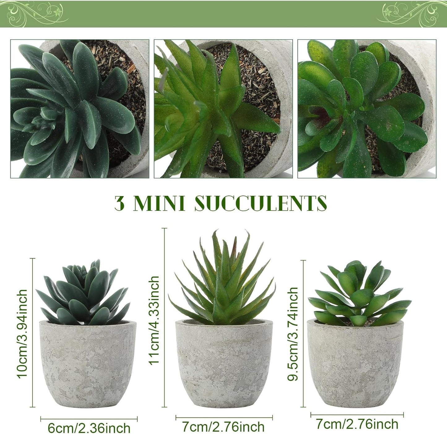6 Pack Small Artificial Greenery Potted Plants Indoor Mini Fake Eucalyptus Rosemary Succulents in Pulp Rustic Farmhouse Table Centerpiece for Shelf Bathroom Bedroom Kitchen Office