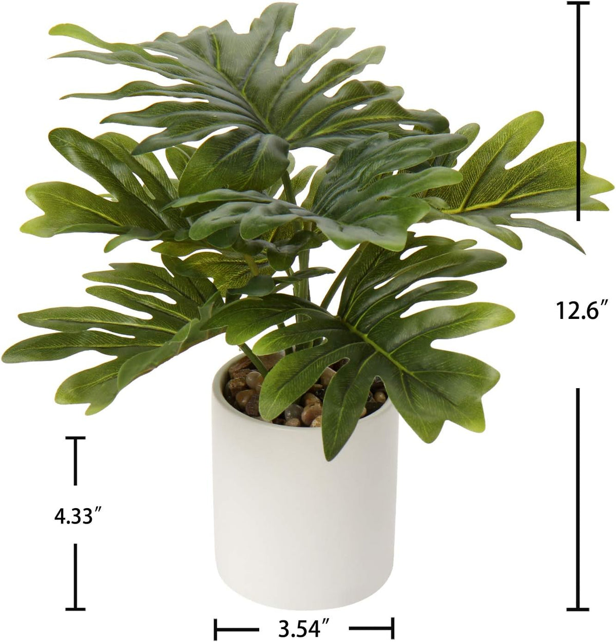Artificial Potted Plants 13" Green Faux Plants Indoor Small Fake Plant Decor for Home Table Office House Bathroom Shelf Living Room Desk Decoration