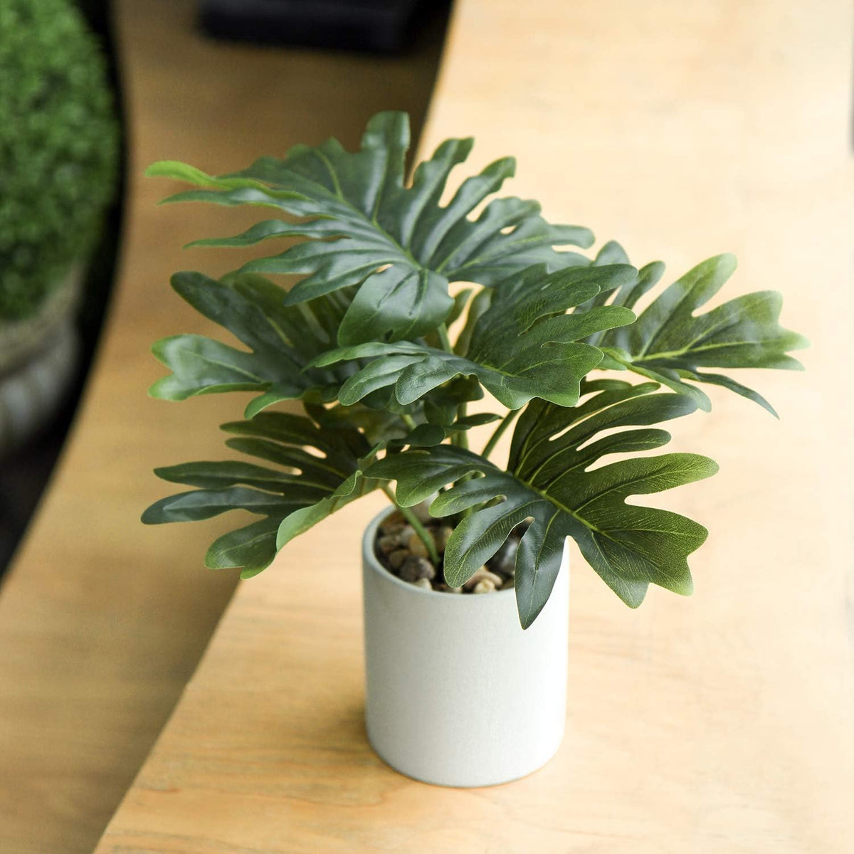 Artificial Potted Plants 13" Green Faux Plants Indoor Small Fake Plant Decor for Home Table Office House Bathroom Shelf Living Room Desk Decoration