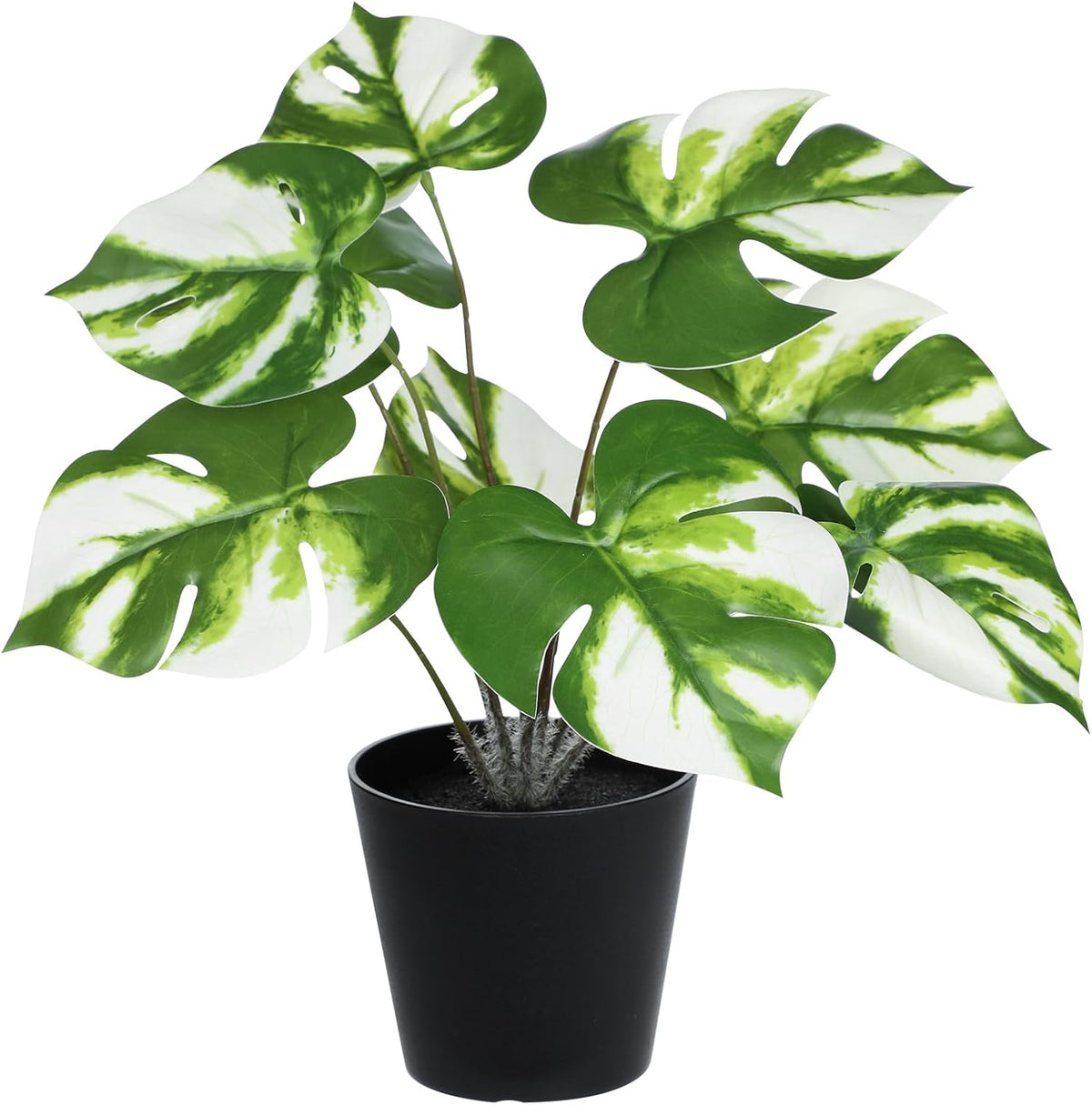 Artificial Potted Plants 13" Green Faux Plants Indoor Small Fake Plant Decor for Home Table Office House Bathroom Shelf Living Room Desk Decoration
