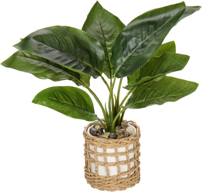 Artificial Potted Plants 13" Green Faux Plants Indoor Small Fake Plant Decor for Home Table Office House Bathroom Shelf Living Room Desk Decoration
