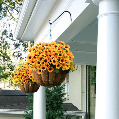 Sunflowers Artificial Flowers Daisy Mums Fake Flowers Outdoor UV Resistant No Fade Fall Flowers 24 Stems Greenery Shrubs Indoor Outside Home Wedding Office DIY Garden Décor (Yellow)