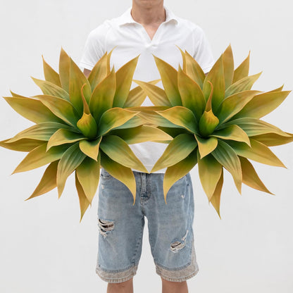 Artificial Agave Plants,Large UV Resistant Fake Agave Planters for Indoor and Outdoor Decorating Plantas Artificiales Decorativas Grandes(2Pack, 28")