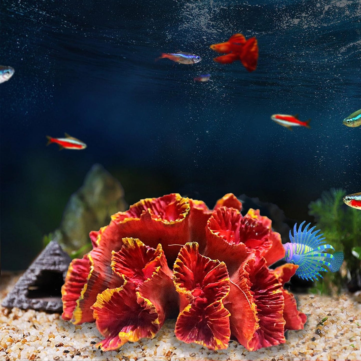 Aquarium Coral Ornaments Decor Fish Tank Plants Decoration for Aquarium Landscape,Purple