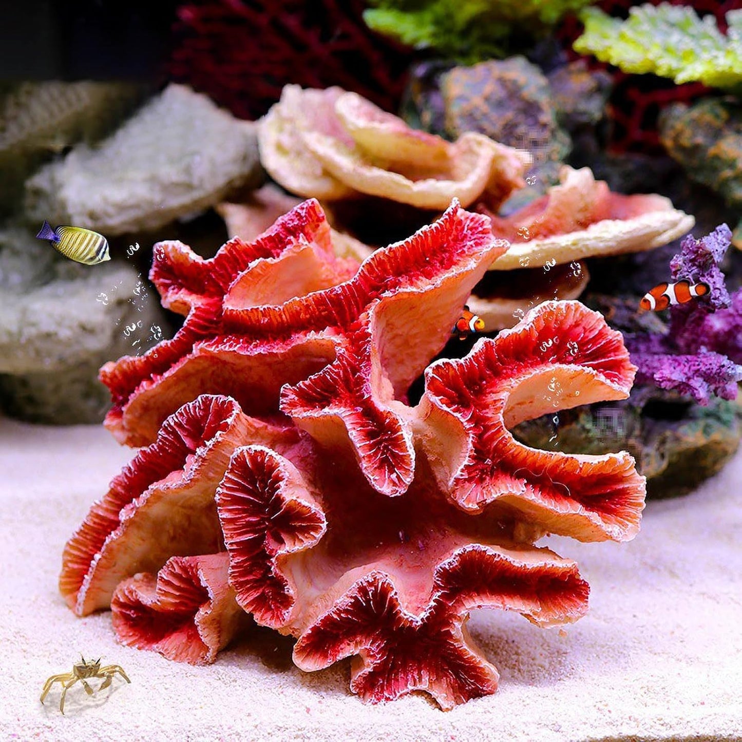 Aquarium Coral Ornaments Decor Fish Tank Plants Decoration for Aquarium Landscape,Purple