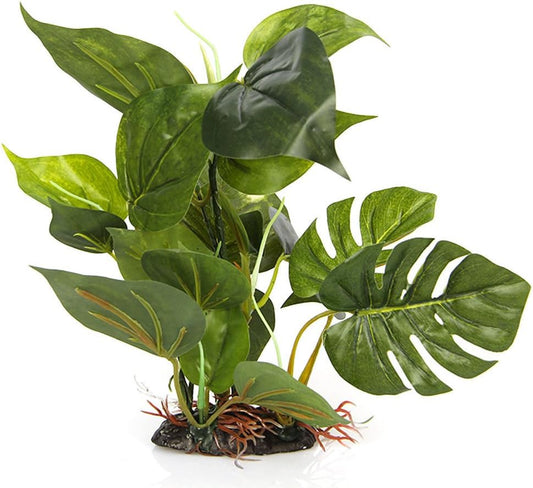 ® Aquarium Fish Tank Green Lifelike Underwater Plastic Plant Aquatic Water Grass Decor (Large, 13-inch)