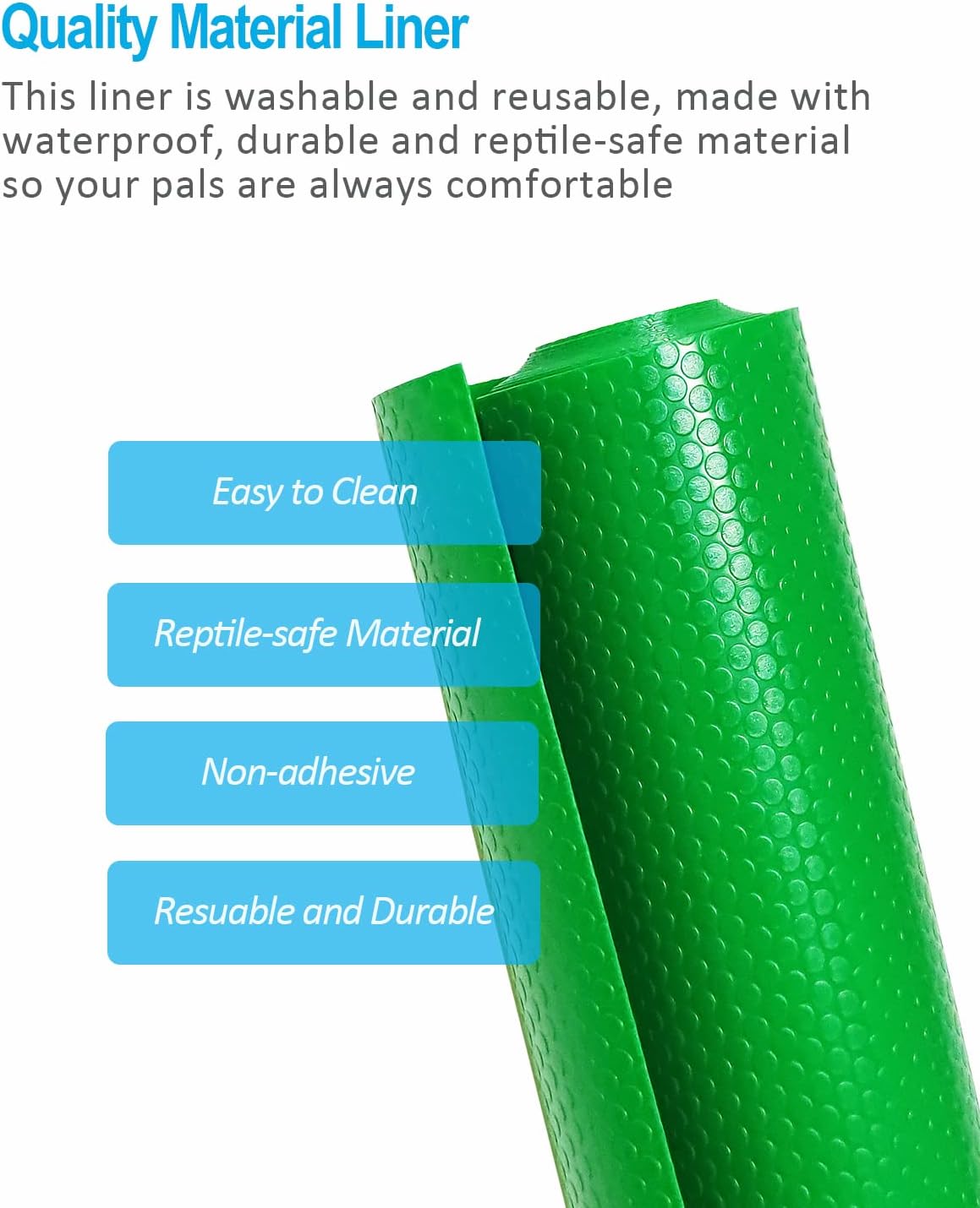Bearded Dragon Tank Accessories, 120 Gallon Reptile Terrarium Mat Liner, Bearded Dragon Substrate for 4x2x2 Reptile Enclosure