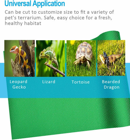 Bearded Dragon Tank Accessories, 120 Gallon Reptile Terrarium Mat Liner, Bearded Dragon Substrate for 4x2x2 Reptile Enclosure
