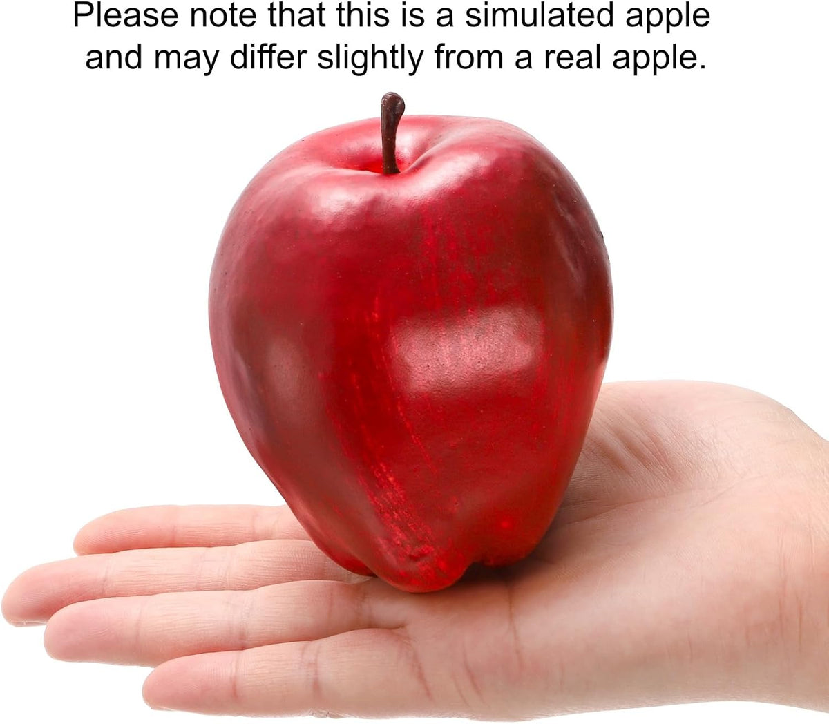 24 Pcs Artificial Apples, Realistic Fake Red Delicious Apples, Decorative Lifelike Faux Apples for Home Kitchen Festival Party Photography Christmas Decoration