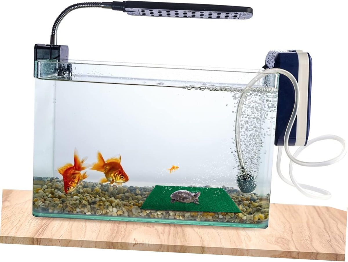 Fish Tank Simulation Turf Mat 9.84 X 7.87 X 0.31 in Artificial Grass for Turtle Tank Turtle Basking Platform Flowerpot Mat Home Landscaping Reptile Habitat