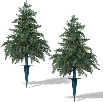 Artificial Lavender Topiary Ball Trees, Boxwood Shrubs
