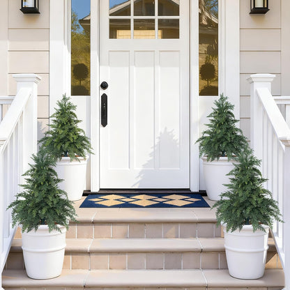 Artificial Lavender Topiary Ball Trees, Boxwood Shrubs