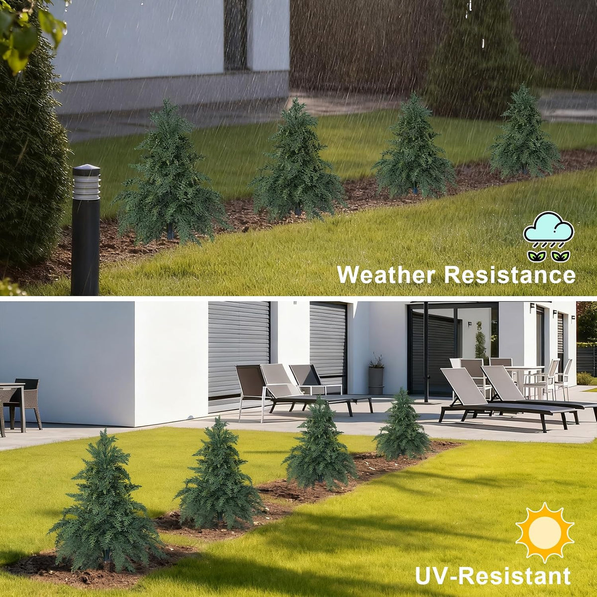 Artificial Lavender Topiary Ball Trees, Boxwood Shrubs