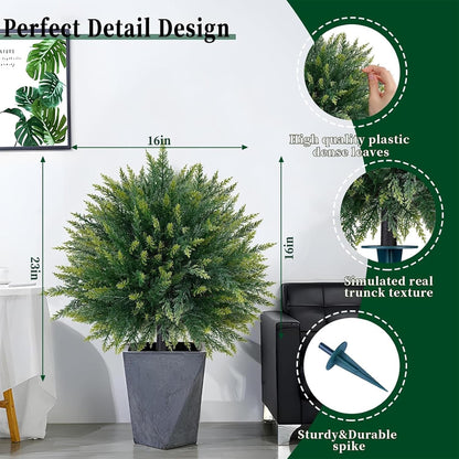 Artificial Lavender Topiary Ball Trees, Boxwood Shrubs
