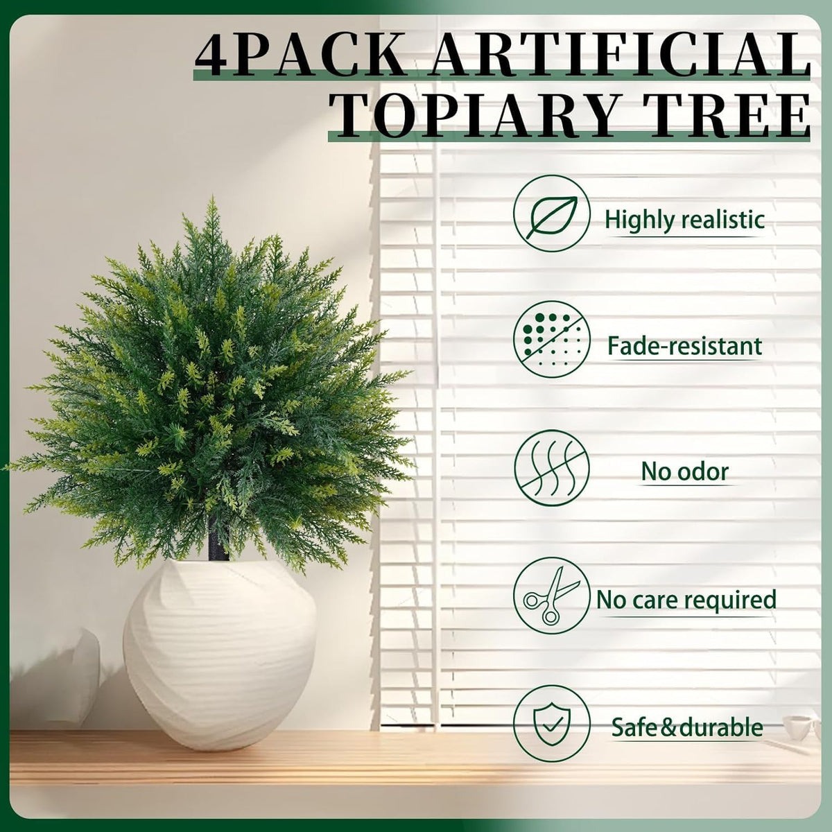 Artificial Lavender Topiary Ball Trees, Boxwood Shrubs