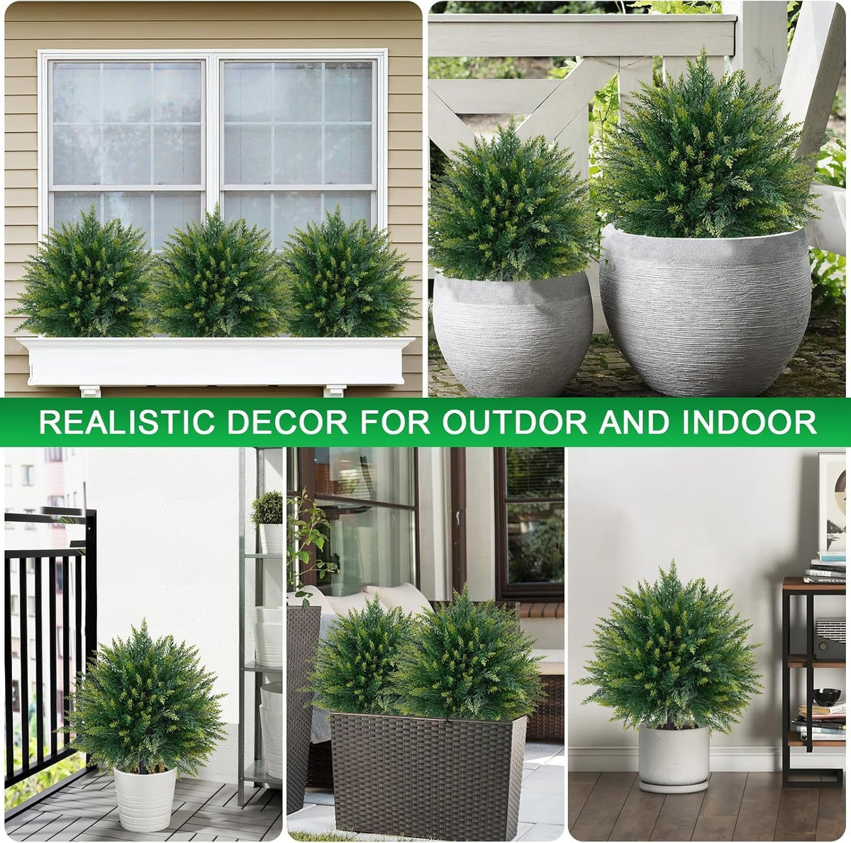 Artificial Lavender Topiary Ball Trees, Boxwood Shrubs