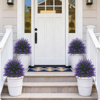 Artificial Lavender Topiary Ball Trees, Boxwood Shrubs