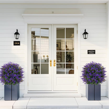 Artificial Lavender Topiary Ball Trees, Boxwood Shrubs