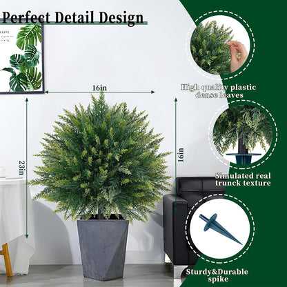 Artificial Lavender Topiary Ball Trees, Boxwood Shrubs