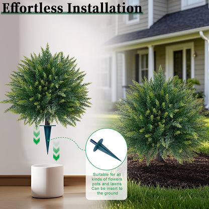 Artificial Lavender Topiary Ball Trees, Boxwood Shrubs