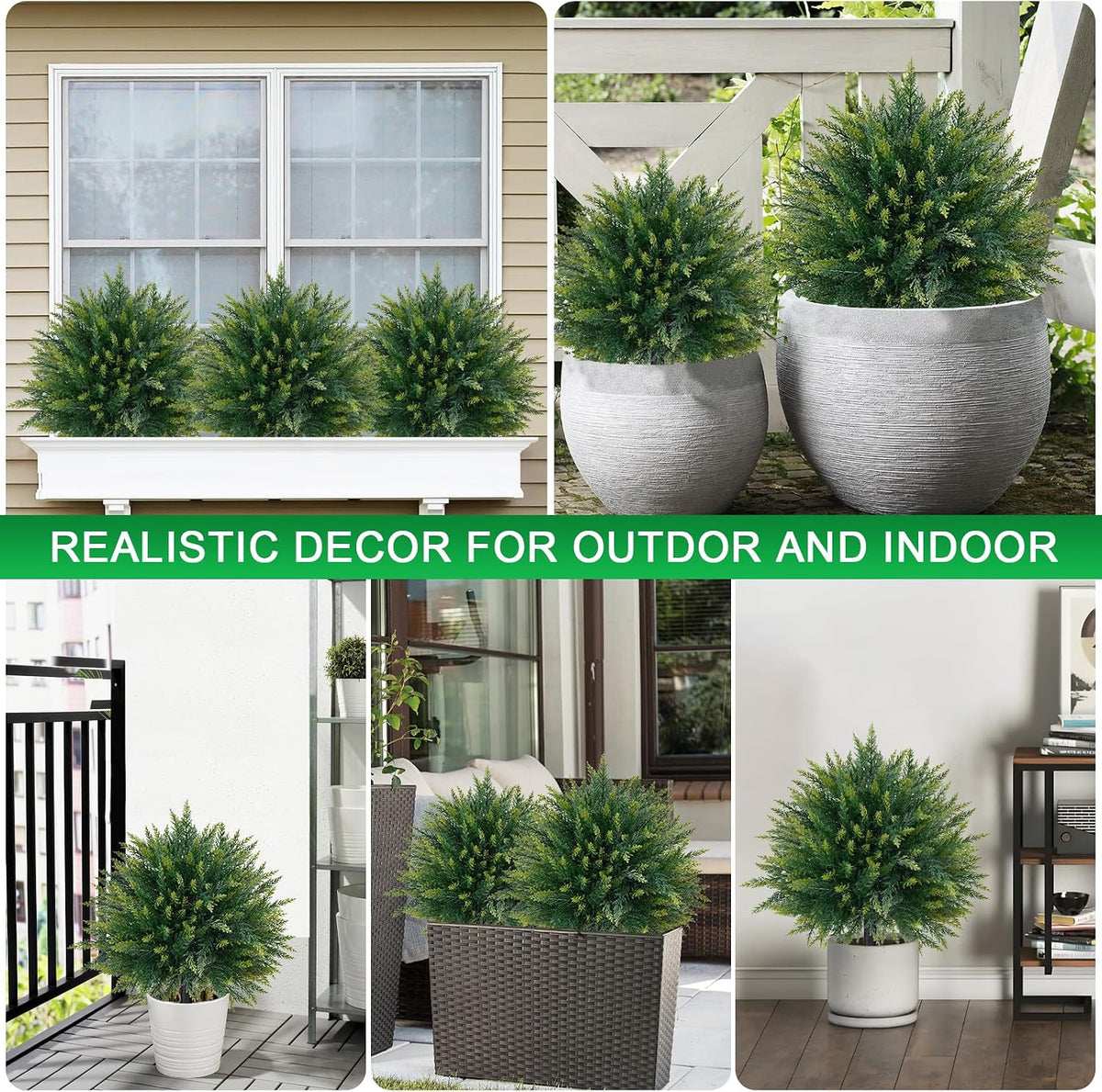 Artificial Lavender Topiary Ball Trees, Boxwood Shrubs