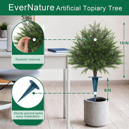 Artificial Lavender Topiary Ball Trees, Boxwood Shrubs