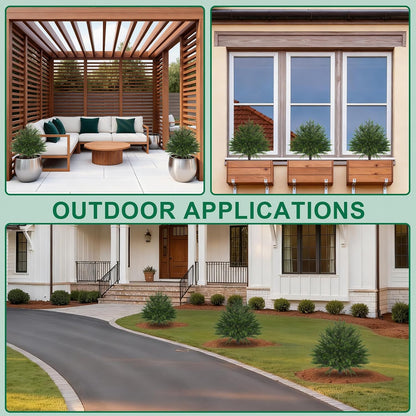 Artificial Lavender Topiary Ball Trees, Boxwood Shrubs