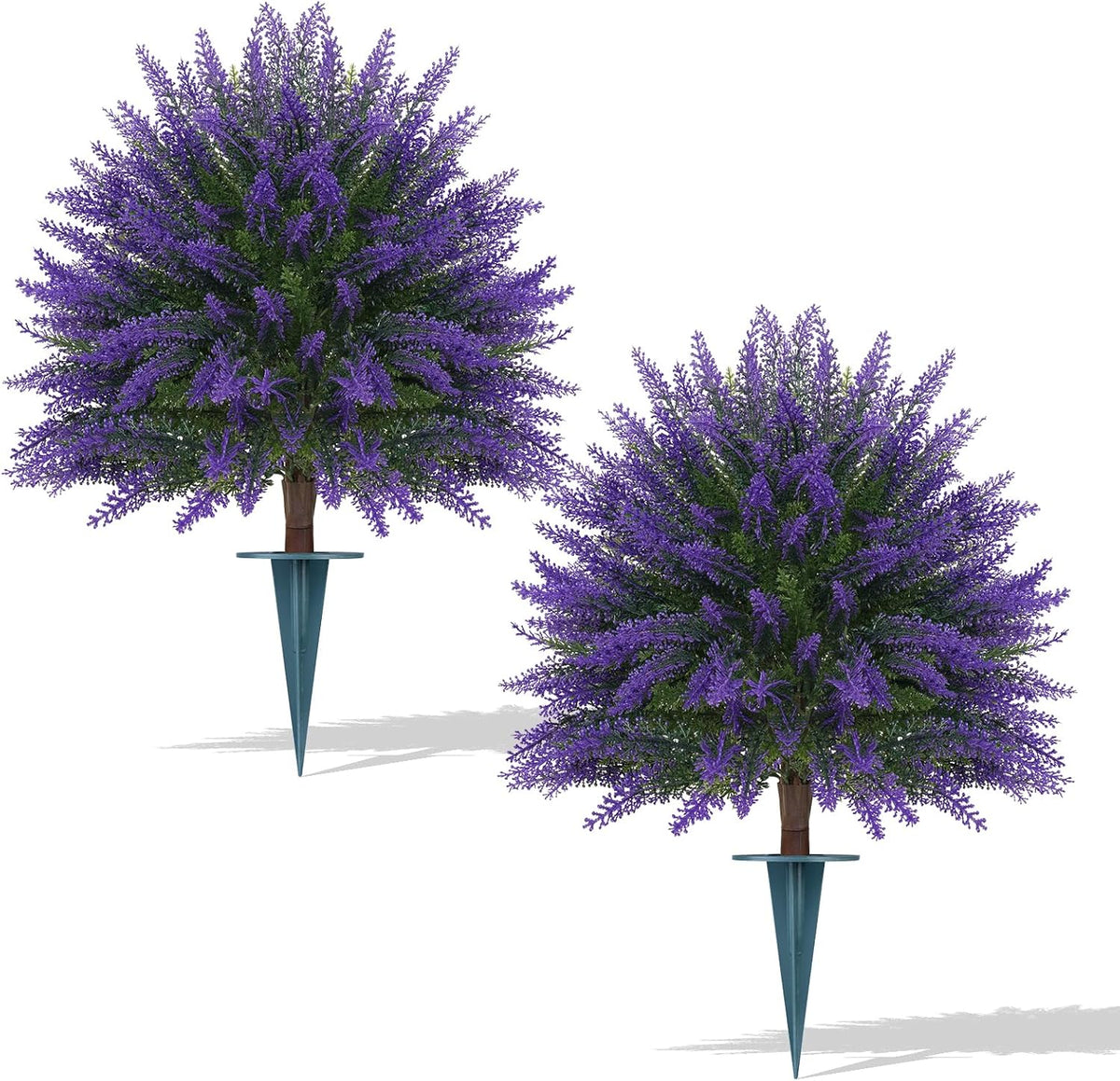 Artificial Lavender Topiary Ball Trees, Boxwood Shrubs