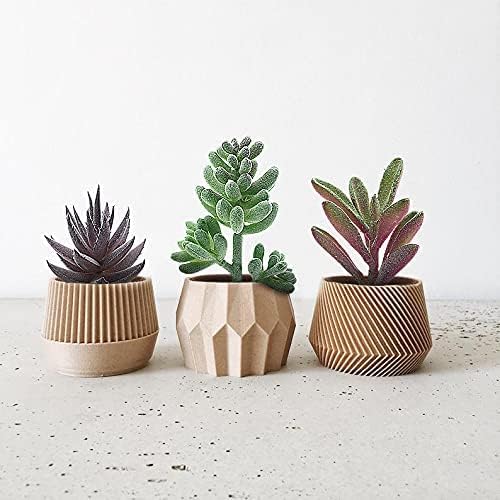 Artificial Succulent Plants - 18 Pack - Premium Fake Plants - Double Flocked Succulents - Realistic Textured Cactus - Face Succulent Plants - Mini Faux Succulents - Face Plant Decor