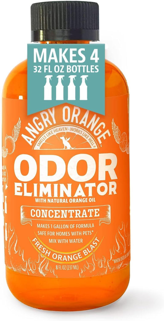 Pet Odor Eliminator 8 oz. bottle- Industrial Strength Pet Odor Remover - Makes (4) 32oz. Bottles - 1 Gallon - Neutralizes and Sanitizes Tough Pet Odors Fast